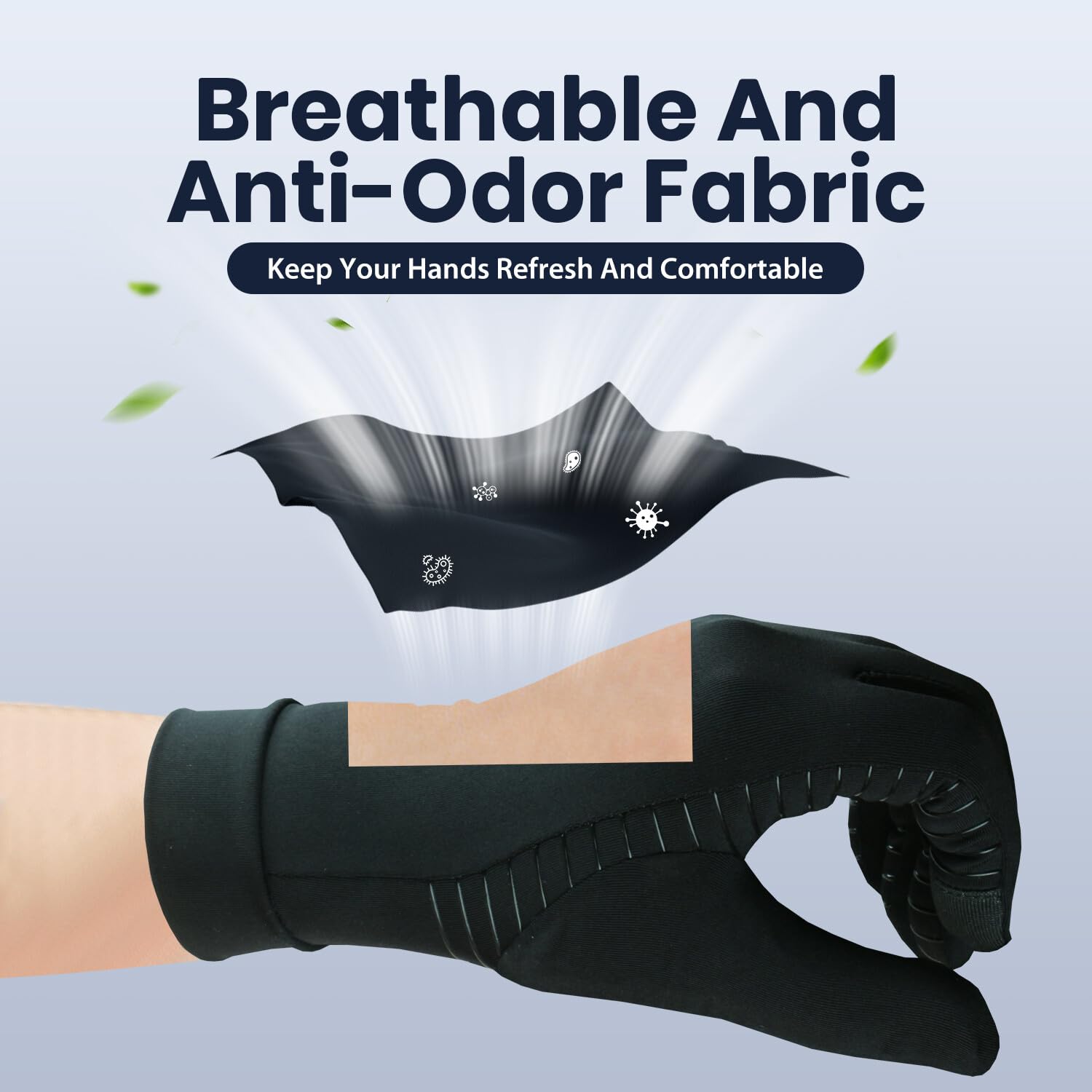 Big Mango Paquete de 2 pares de guantes de cobre para artritis, guantes de compresión para mujeres y hombres, alivian el dolor de la artritis reumatoide, túnel carpiano, hinchazón, soporte diario de