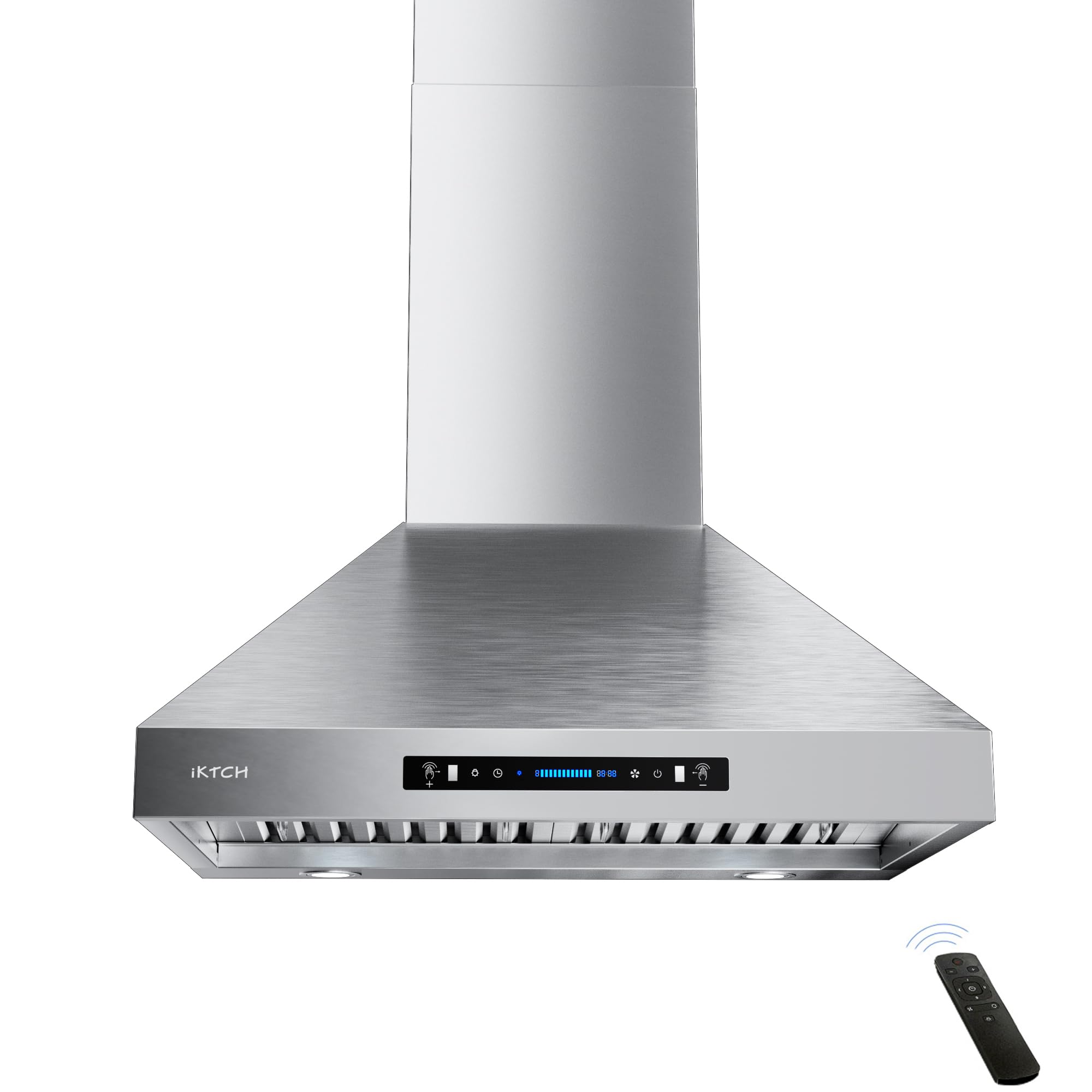 IKTCH 36inch Wall Mount Range Hood 900 CFM Ducted/Ductless Convertible