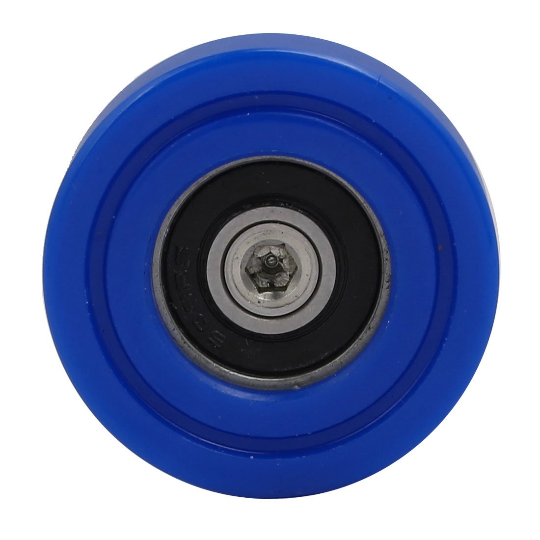 Aexit 2pcs M10 Material handling x 8mm Thread F Type Idler Bearing Pulley Blue 8mm x 40mm x 13mm Model:80as314qo204