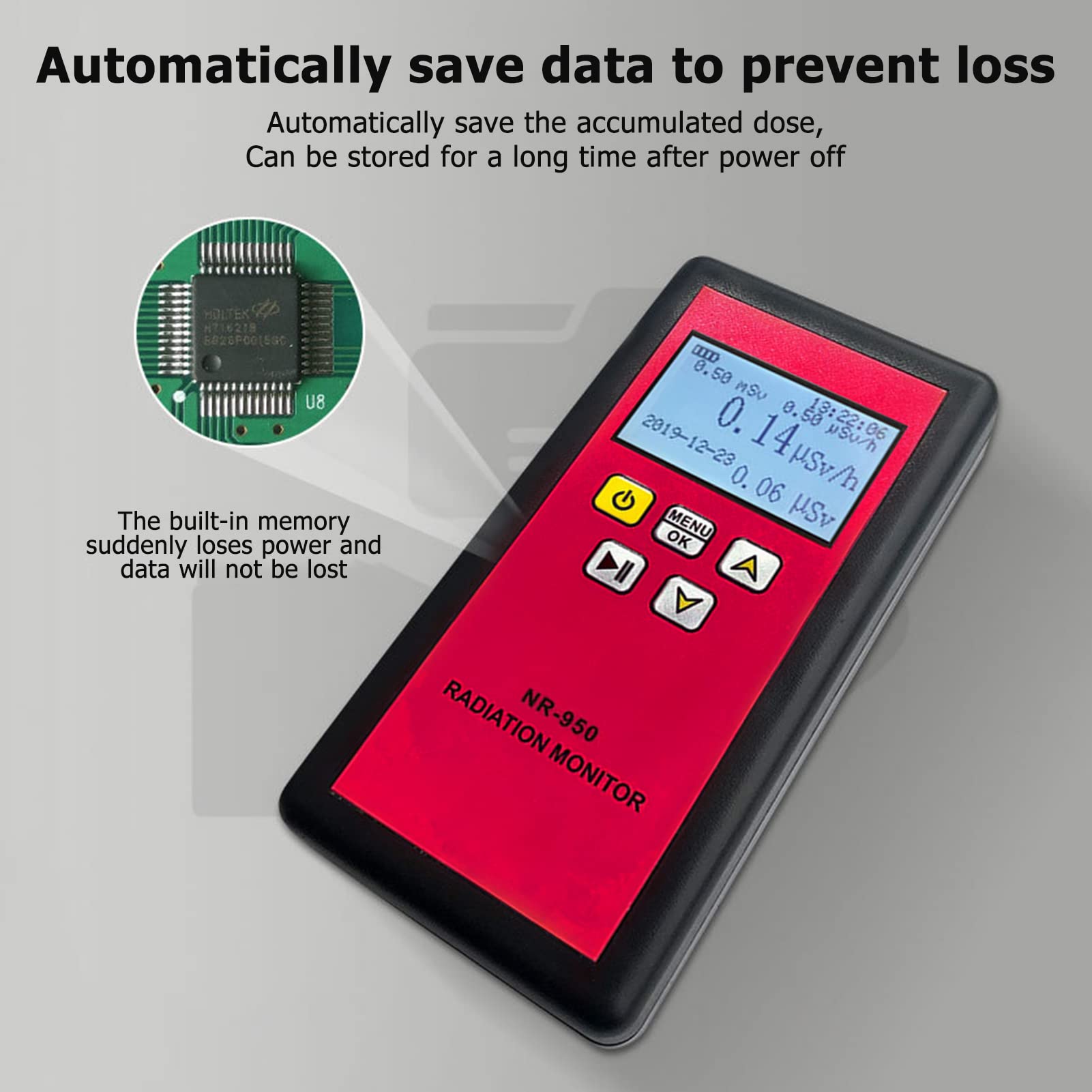 Geiger Teller GC01 Geiger Teller Nucleaire Straling Detector Persoonlijke Dosimeter X-ray Radioactiviteit Tester met LCD-Scherm