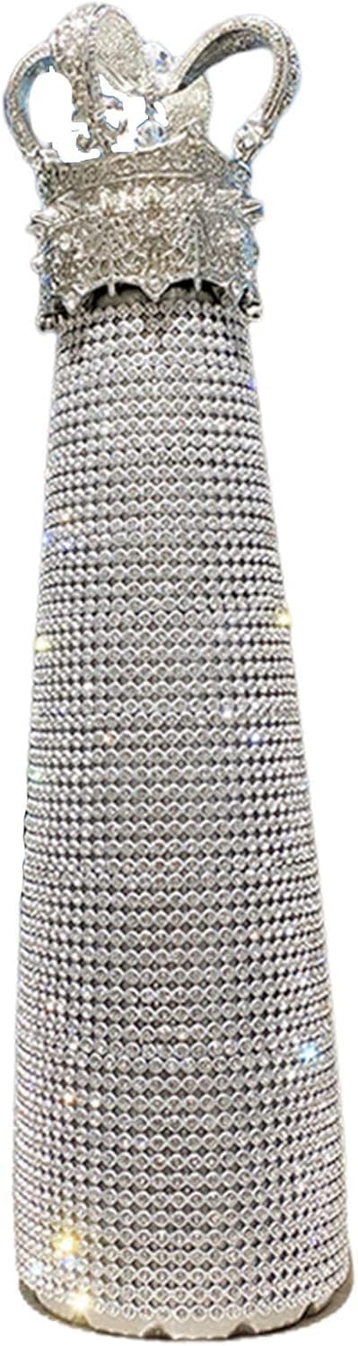 Diamentowa termos, butelka termiczna, kubek termiczny Kubek podróżny Bling Rhinestone Shinning Butelka na wodę Diamentowa kolba ze stali nierdzewnej Butelka próżniowa do domu Boże Narodzenie Walentynk