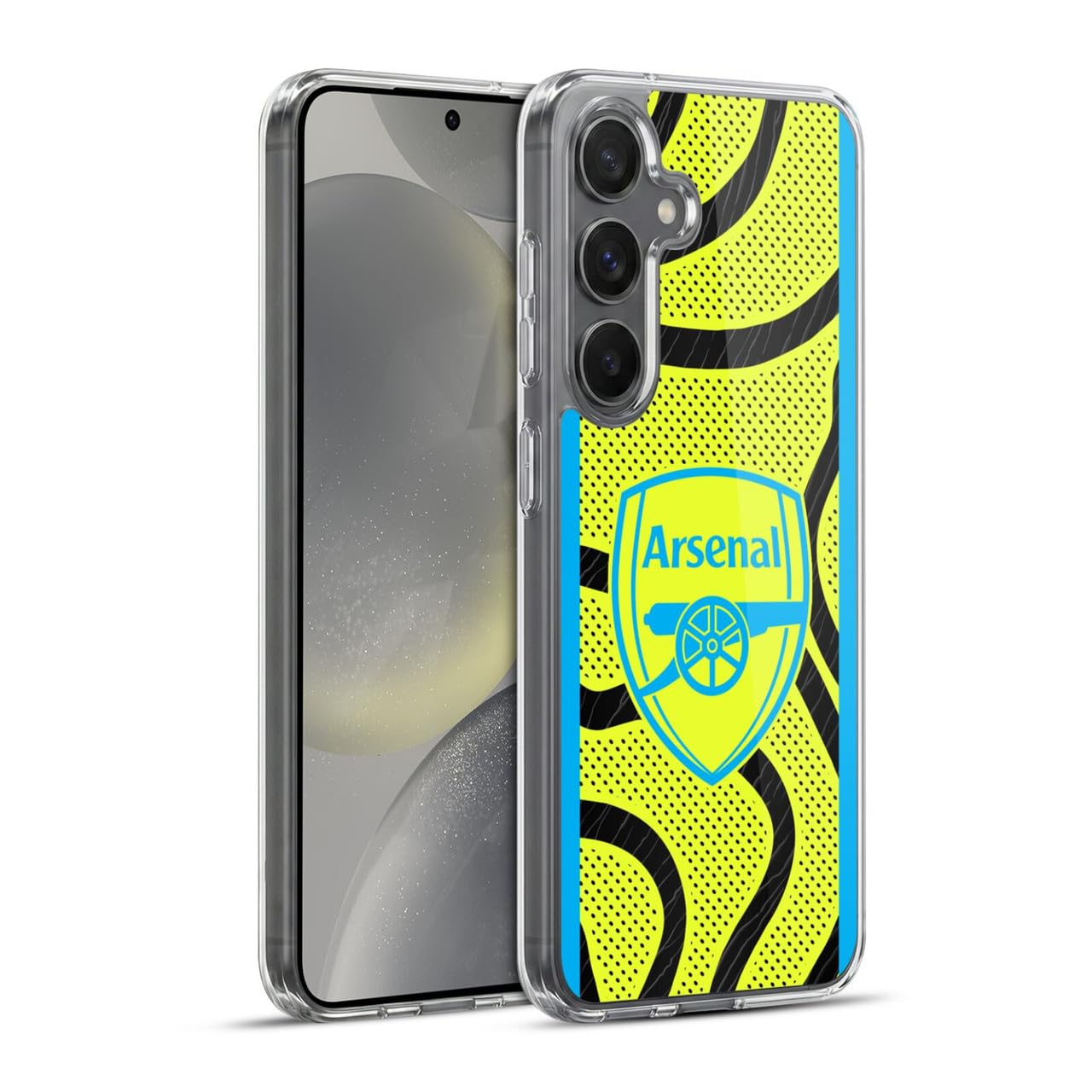 Head Case Designs Officially Licensed Arsenal FC Away 2023/24 Crest Kit Gel Case [Military Grade Protection] Compatible With Samsung Galaxy S24+ 5G