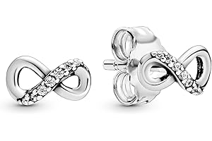 Sterling Silver Pandora Infinity Stud Earrings For Women