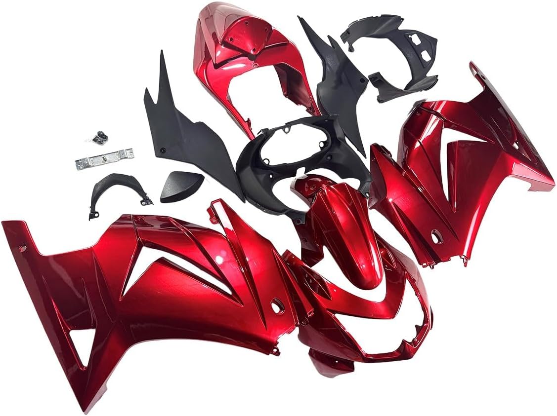 Injection Candy Red Fairing Kit For Kawasaki EX250R Ninja 250 2008 2009 2010 2011 2012 Ninja250 08 09 10 11 12 Fairings ABS Plastic Body Kit Motorcycle Bodywork Bodyframe