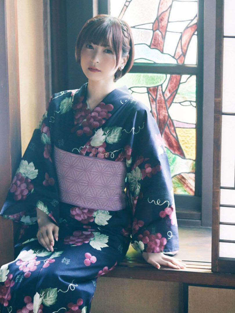 Amazon.co.jp: Maison de FLEUR 果音 葡萄 浴衣 : ファッション