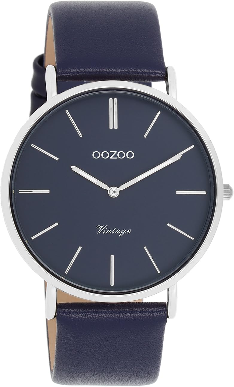 Oozoo Vintage Damen Uhr - Armbanduhr Damen mit 20mm Lederarmband - Analog Damenuhr in rund