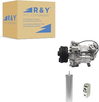 RYC Automotive Air Conditioning Compressor and Clutch Kit KT AC47-01 | Fits Mazda 3 2.0L, 2.3L 2005-2009; Fits Mazda 5 2.3L 2009-2010. 5 Groove, 98 MM Pulley