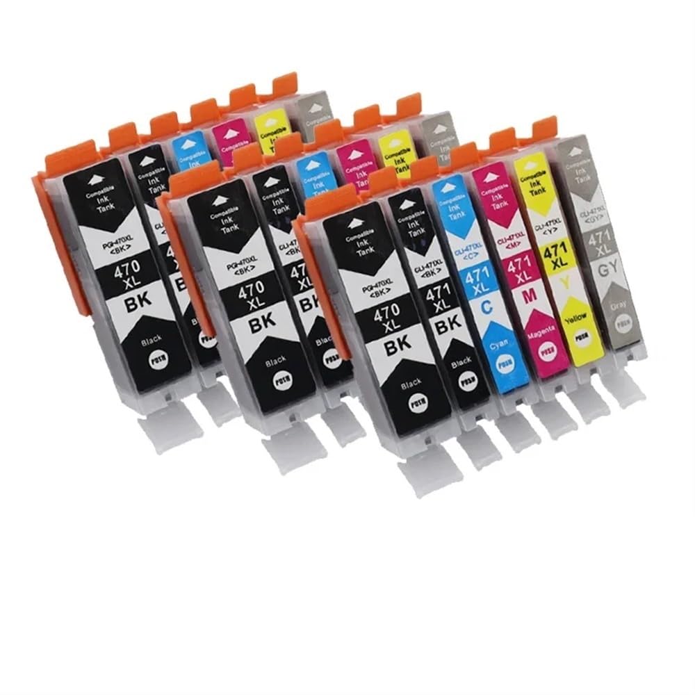 Cartuccia d'inchiostro PGI-470 CLI-471 PGI470 CLI471 470 471 Compatibile con MG5740 MG6840 TS5040 TS6040 Inchiostro pieno della stampante(3SETS)