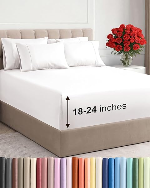 Extra Deep Queen Sheet Set - 6 Piece Breathable and Cooling Sheets - Hotel Luxury Bedding for Women, Men, Kids & Teens - Easy & Secure Fit - Soft and Wrinkle Free - Extra Deep Pockets - Emerald Green