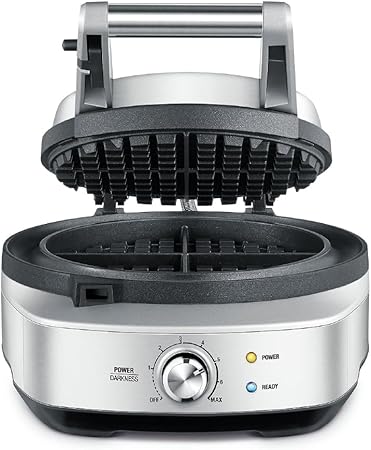 Breville BWM520XL No-Mess Classic Round Waffle Maker, Brushed Stainless Steel