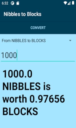 Nibbles to Blocks Conversion Calculator