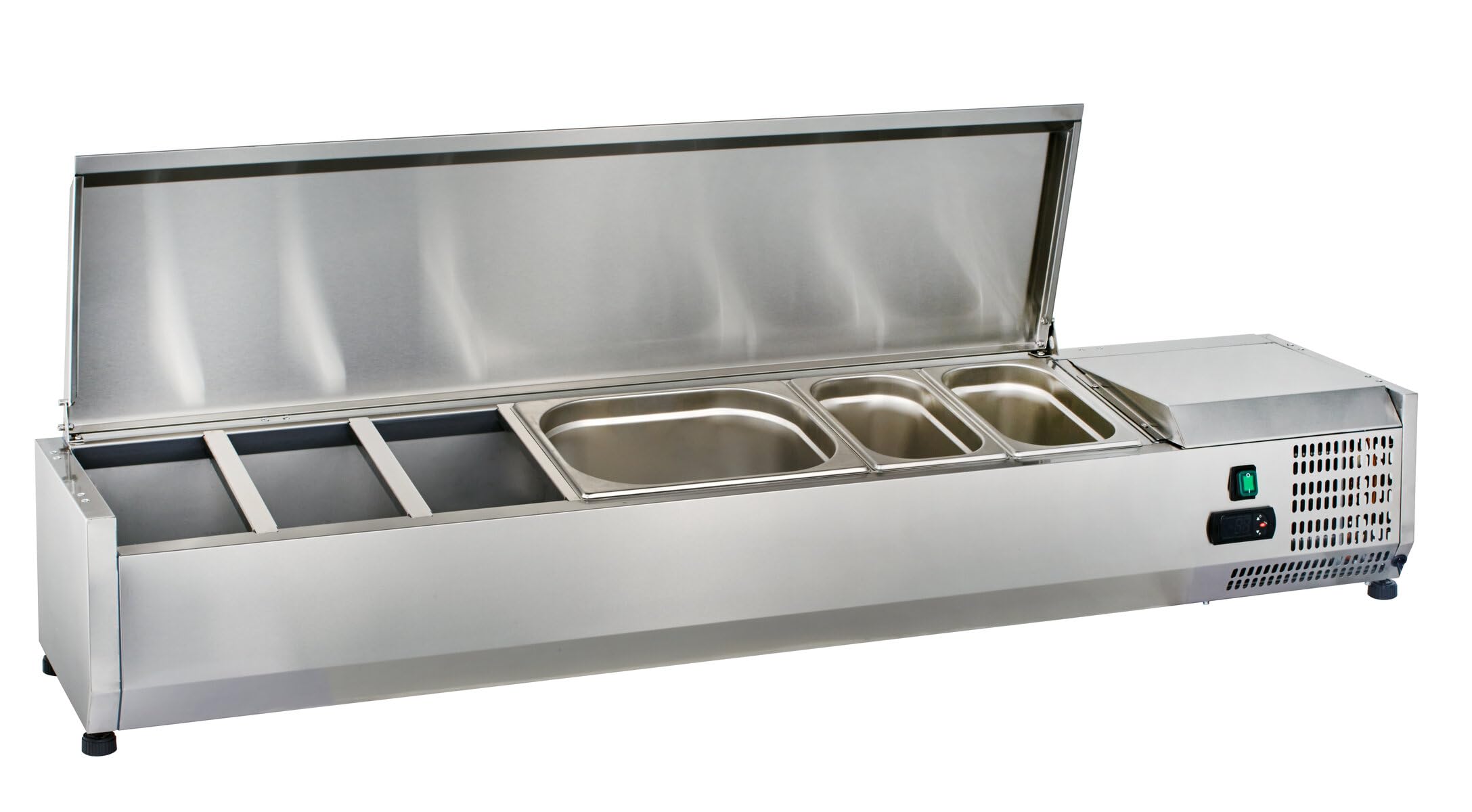 GastroHero Saladette à poser ECO 8 x GN 1/4 | CHR Fournitures de la restauration