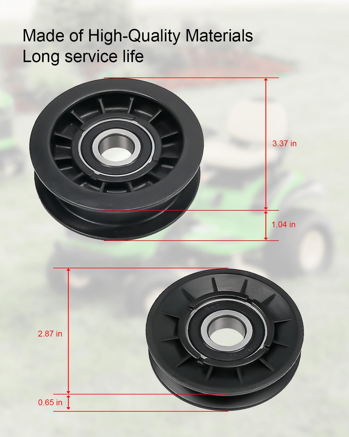 Replace GX20006 GX20286 GX20287 Idler Pulley and Drive Belt Kit Fit for John Deere GX20006 GX20286 GX20287 GX20286-A GX20287-A L100 L110 L120 L130 L107