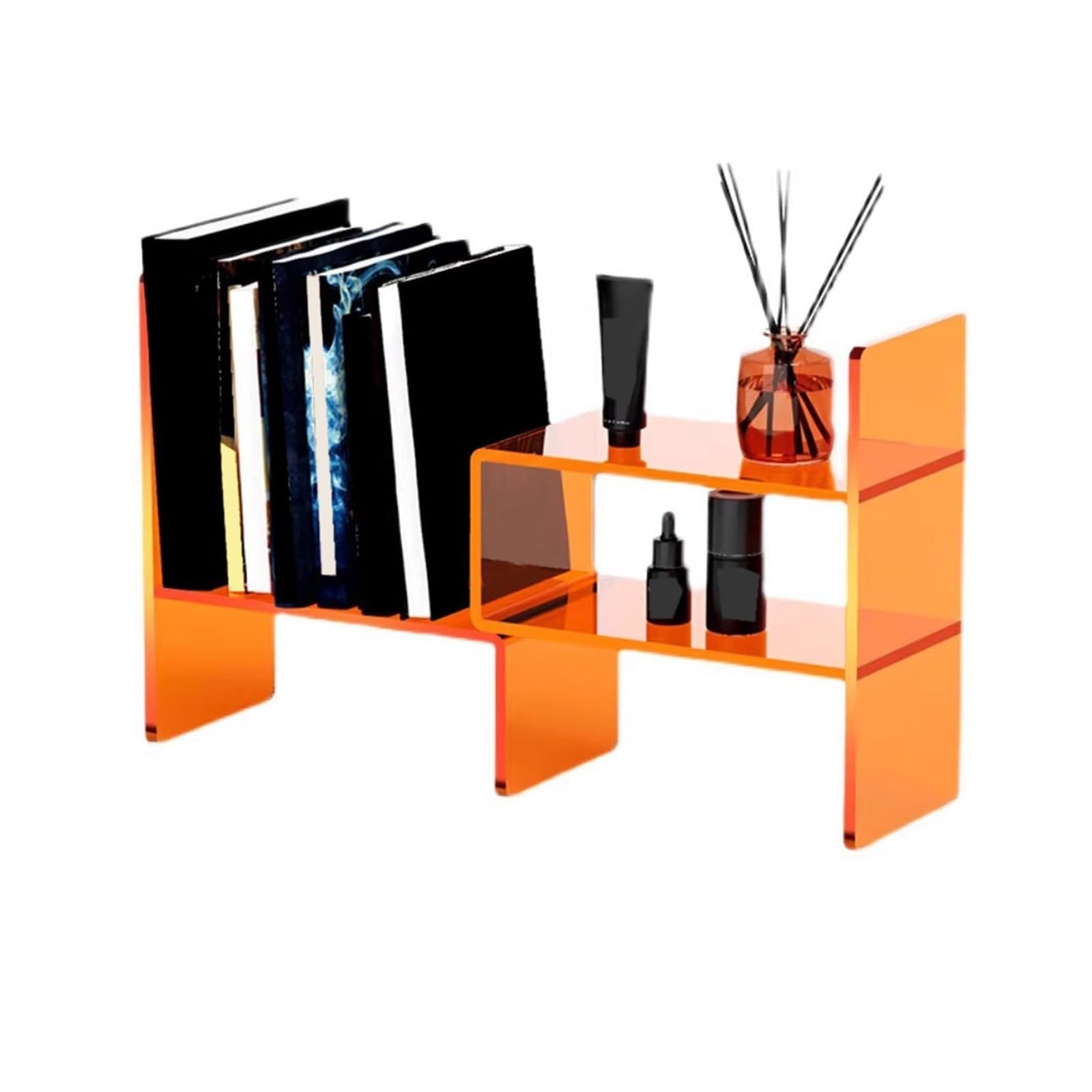 Cenz-888 Portable Bookshelf Desk Top Small Bookshelf Home Acrylic Storage Display Rack Storage Rack