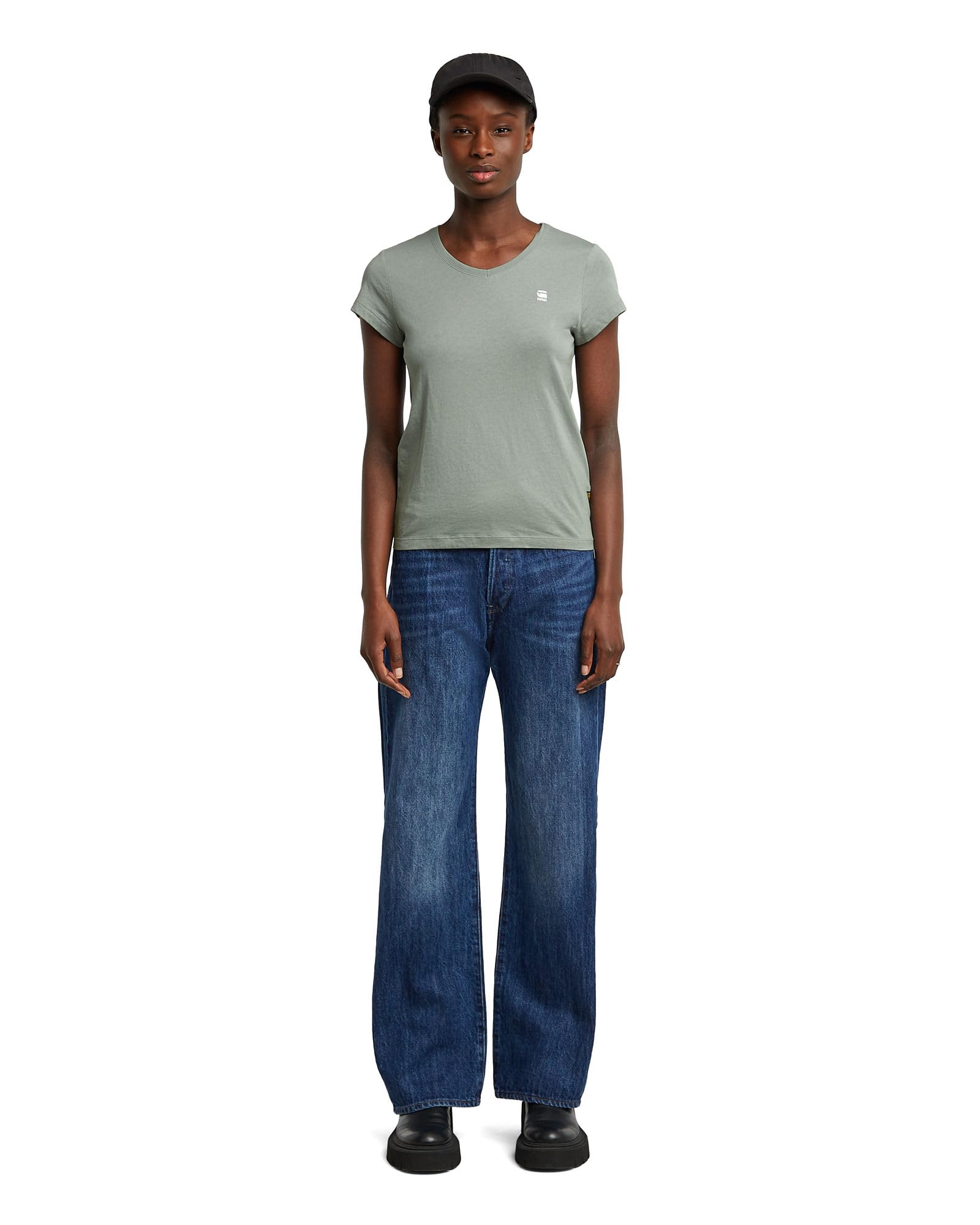 G-Star Women's Moto Slim U-Neck Top
