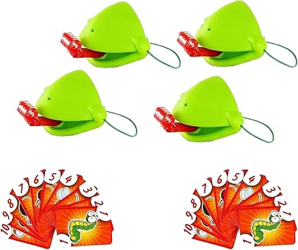 Chameleon Tongue Shooting Game, Frog Tongue Game, with Blowing Air, Multiplayer Party Game