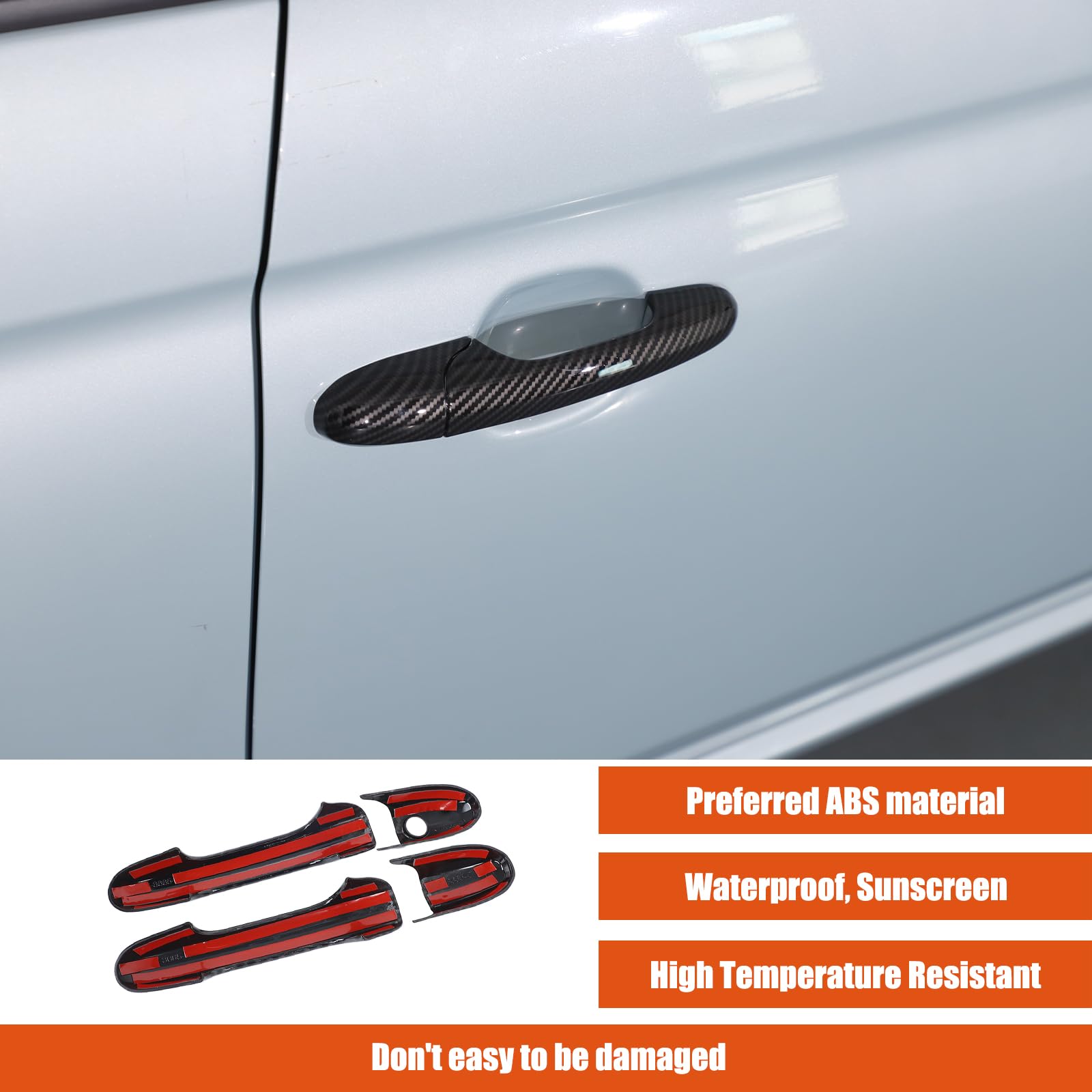 Hoolcar Coperture Maniglie Esterne Per Auto In Fibra Di Carbonio - Compatibili Con Chrysler 300 (2011-2023) - 2 Pezzi
