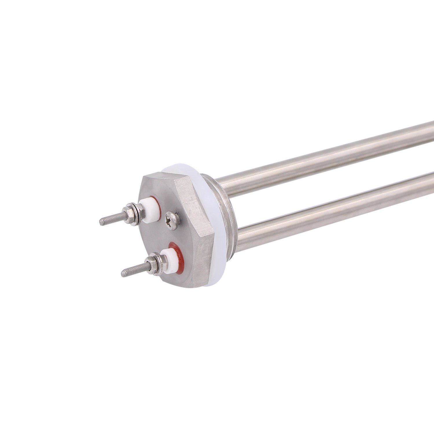 Élément Chauffant Électrique 220V 6000W 3U DN32 - Filetage BSP Bride Laiton Inox 304 Avec Anneau Silicone Et Couvercle