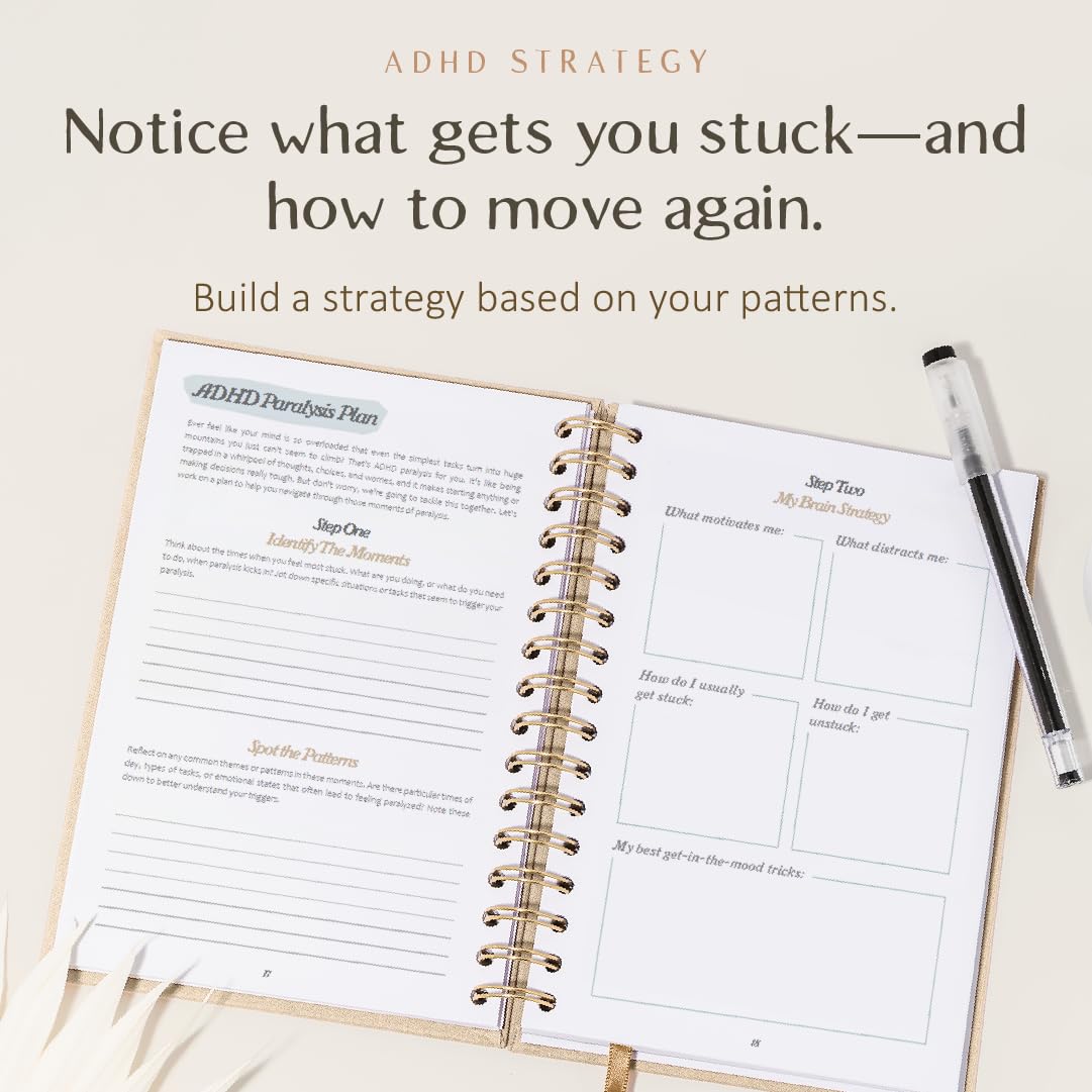 The ADHS Planner – Undatierter täglicher Wochenplan Organizer Tagebuch für unorganisierte Menschen – Gewohnheitstracker zeichnet Emotionen und Stimmung auf – akademische Ziele – Struktur und Fokus für