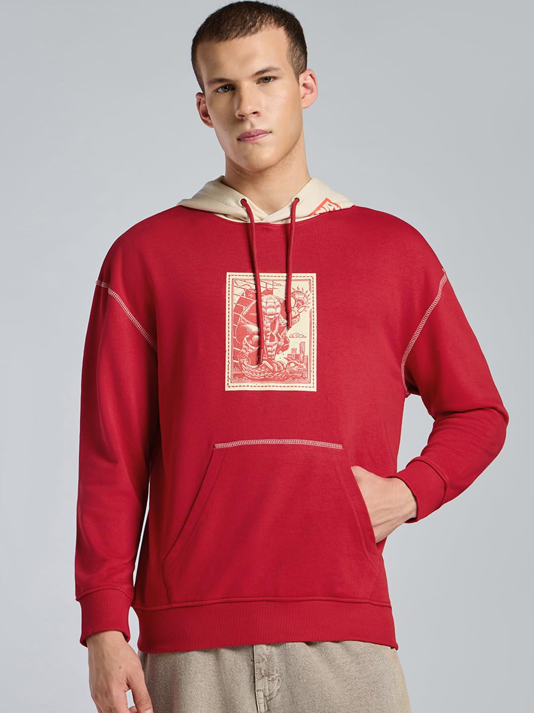 Bewakoof Męska bluza z kapturem