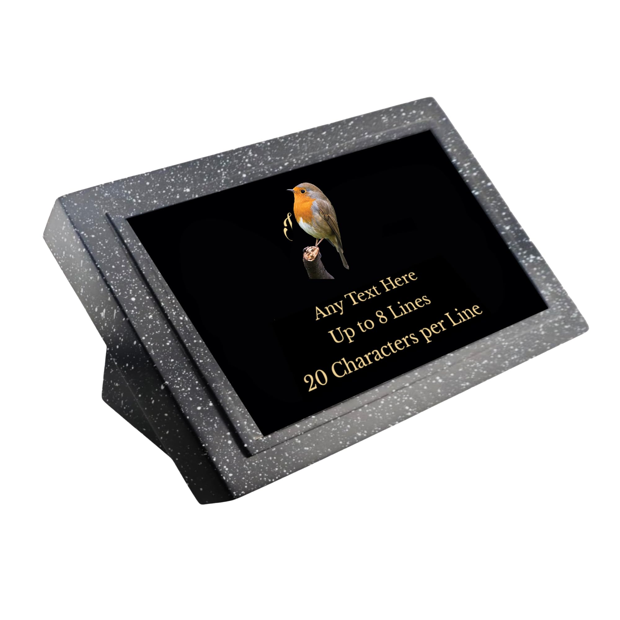 1stclassgifts Personalised Printed Robin Design Memorial Grave Marker Plaque Remembrance (UV PRINTED)