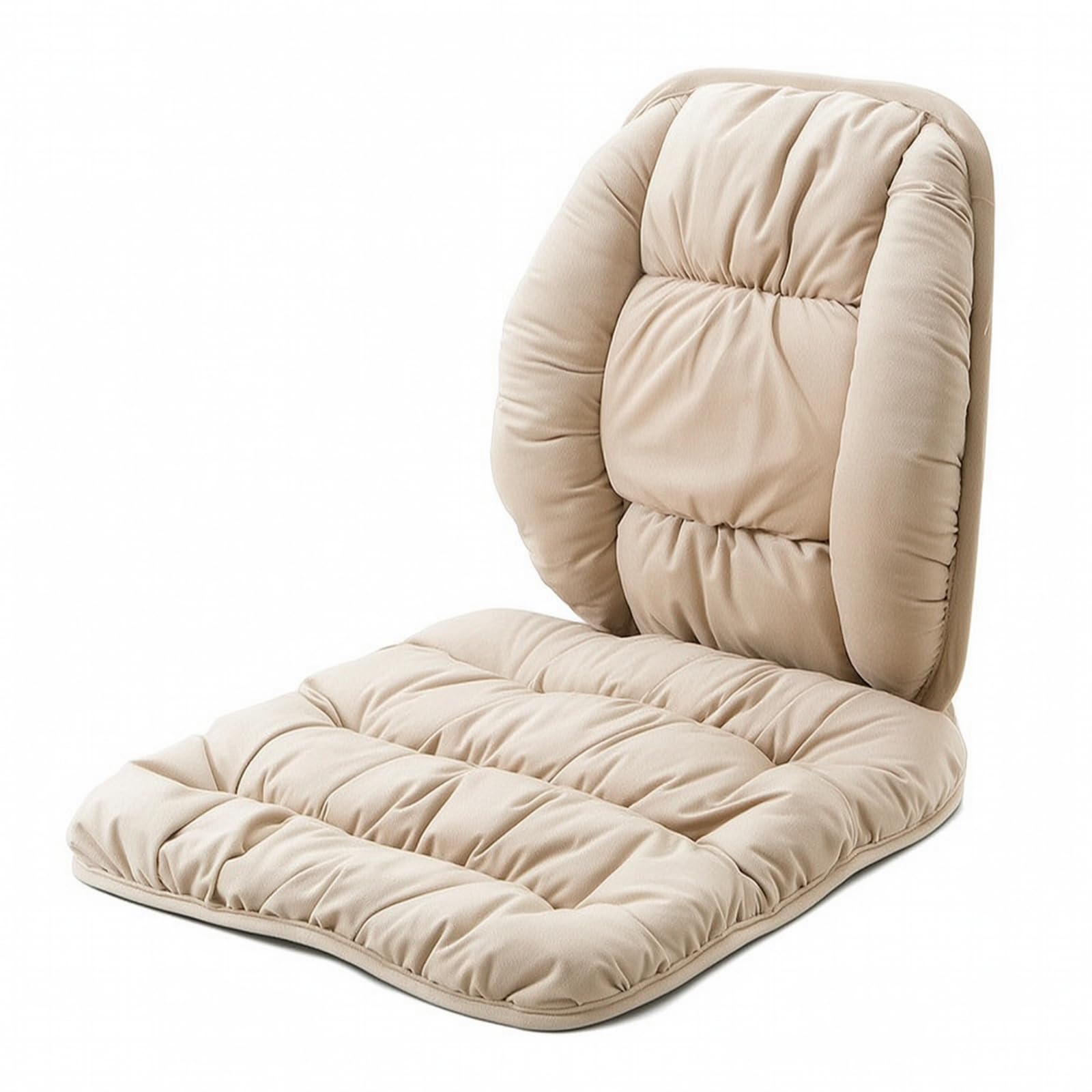 Cojín Silla con Respaldo Ergonómico Cojín con Respaldo Suave para Teletrabajadores, Estudiantes, Oficina, Teletrabajo, Arroz Cálido, Cojín 48X48cm + Soporte Lumbar