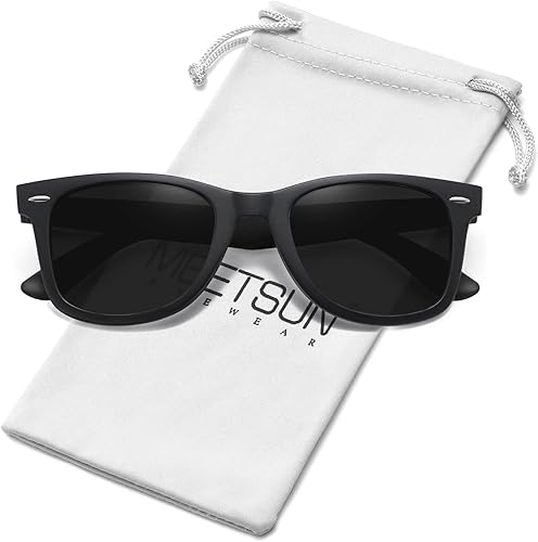 MEETSUN Polarized Sunglasses for Women Men Classic Retro Square Frame Driving Sun Glasses UV Protection
