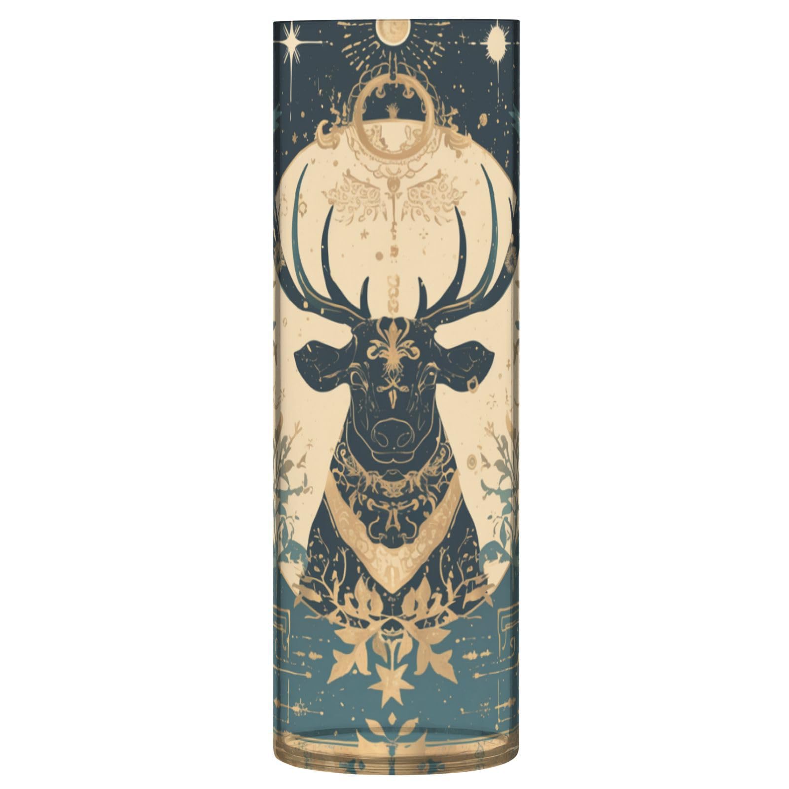 Vase à fleurs noir et doré Saiga pour embellir un bureau ou une table