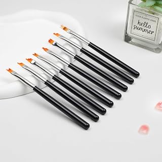 8Pcs 3D Nail Art Brush Set – Fine Detail Nail Design Pens for Drawing Flowers, Lines & Patterns – Nail Polish Art Tools for Salon & DIY Use