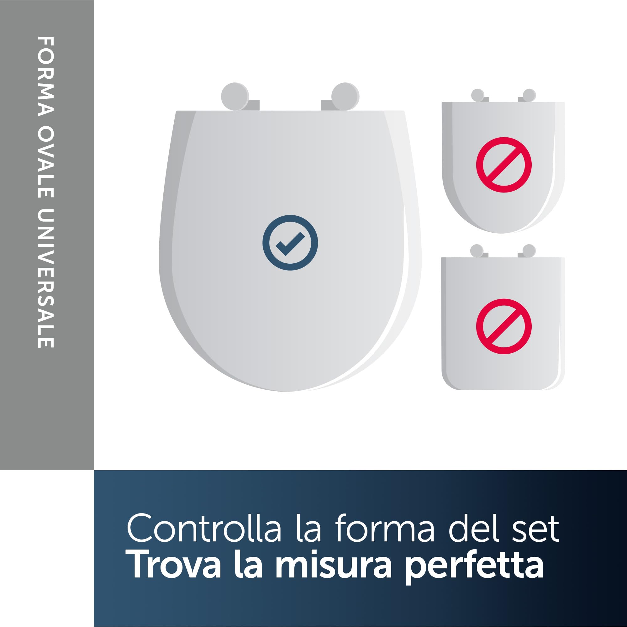 Ideal Standard Eurovit Sedile WC universale, sedile WC ovale resistente, resistente ai raggi UV e con portata fino a 150 kg, in robusto duroplast – Bianco (370x440 mm)