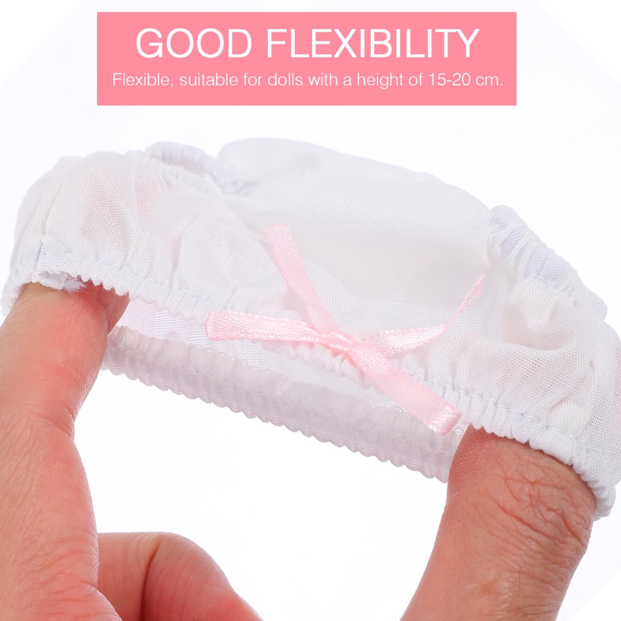 Toyvian Baby Doll Panties Accessories 2Pcs Mini Underwear Shorts for 8 Inch Dolls Dress up Play Reborn Dolls Accessories Cute Doll Underpants - Image 3