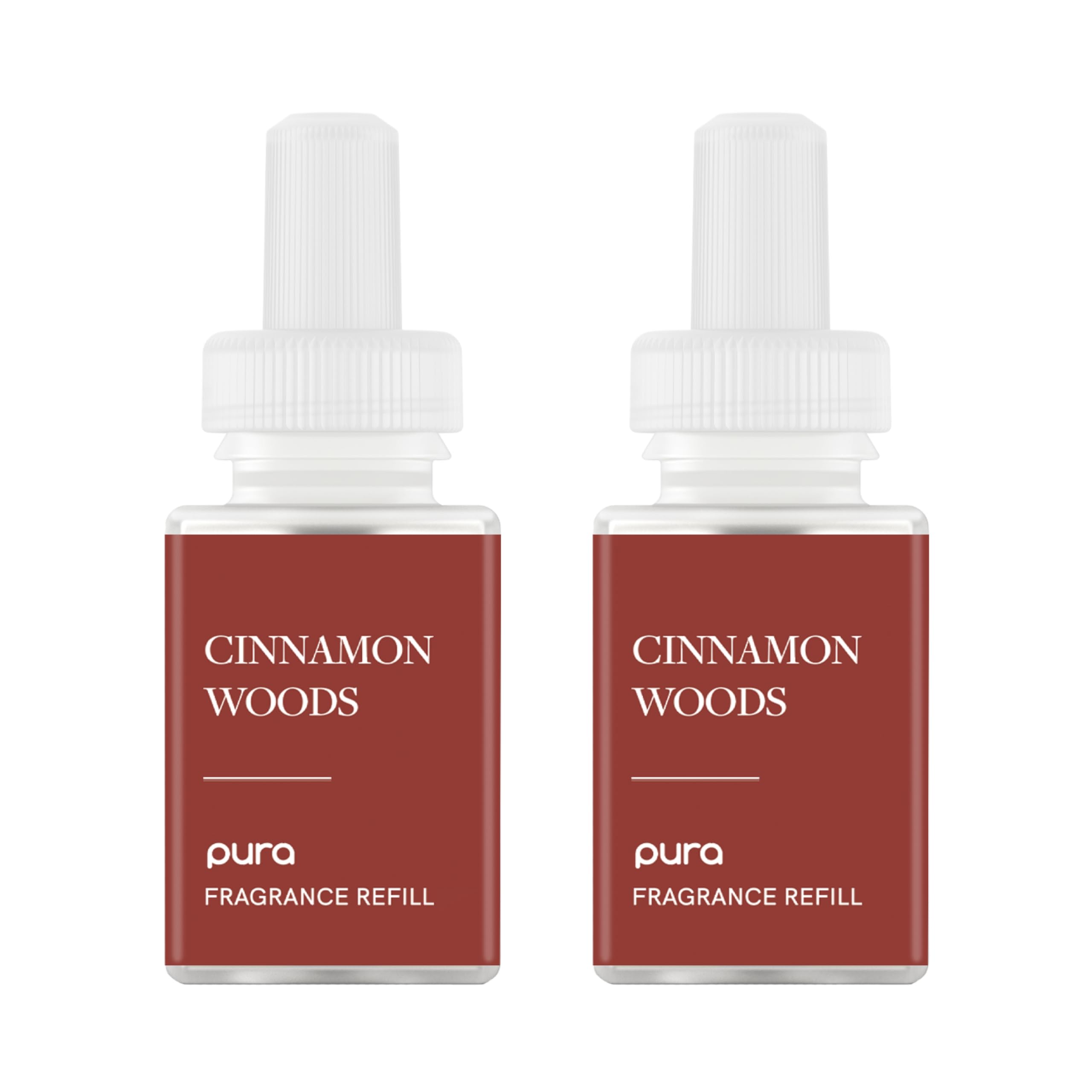 Pura Smart Home Air Diffuser Fragrance - Smart Home Scent Refill - Up to 120-Hours of Premium Fragrance per Refill - Clean Diffuser for Office & Apartment - 2 Pack, Cinnamon Woods