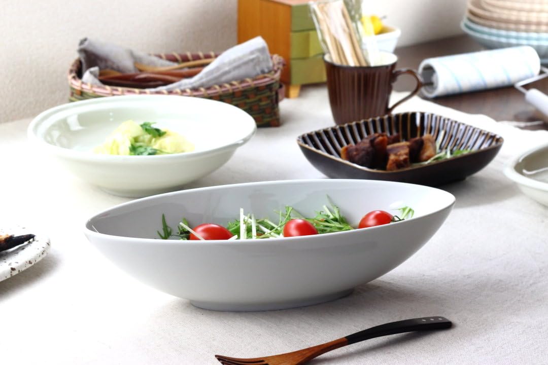 Amazon｜cerapockke 大きな船形パスタボール 2～3人前 31.5cm