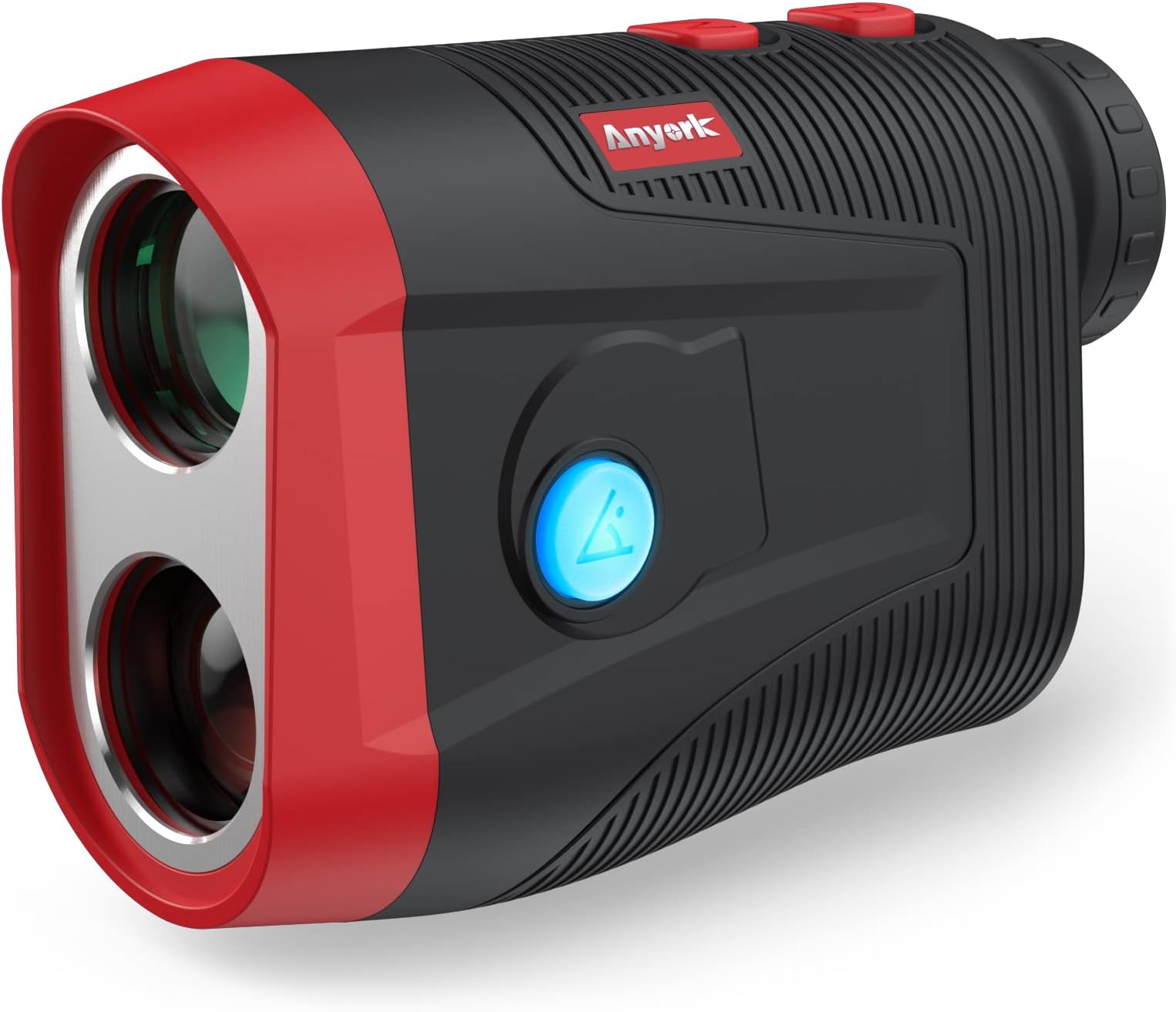 Golf Rangefinder 6X Laser Range Finder 1500 Yard with Slope On/Off,Flag-Lock Tech with Vibration, Continuous Scan Support - with Battery，Black