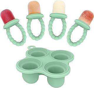 Silikon Kleine Popsicle-Formen, Baby-Eislutscher-Form, Tiny Pops und Beißring für Kleinkinder 4+ Monaten Lindert Zahnschmerzen, Baby-Essentials