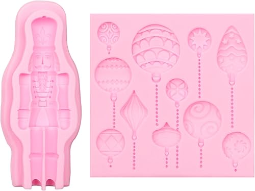 Miniatura 9 de Molde de silicona para soldado cascanueces, adornos de bolas de Navidad, molde de chocolate, decoración de pastel de Navidad, moldes para hornear
