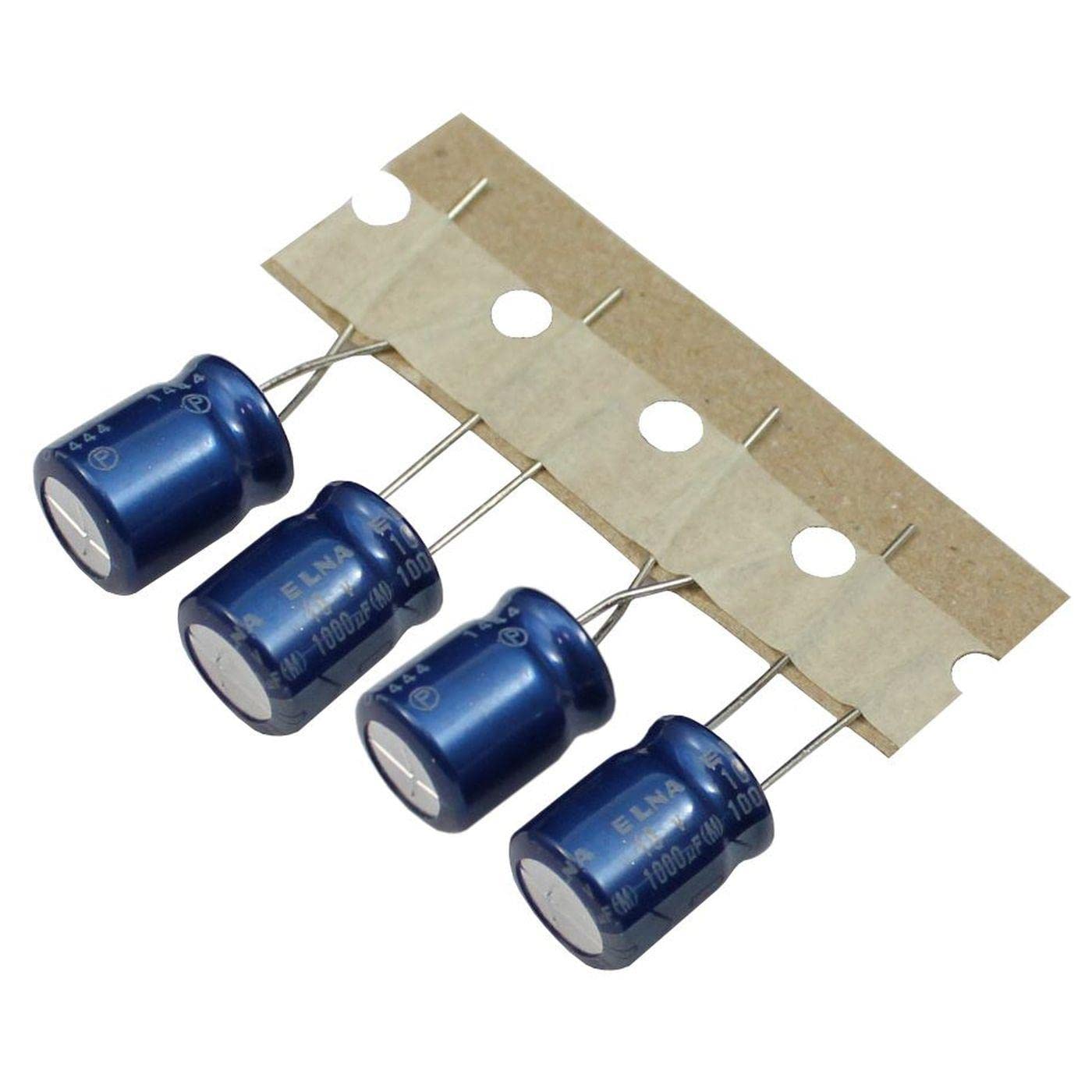 Elko 1000uF - Condensador Electrolítico (5 Unidades, 10 V, 1000 UF, 10 V, Radial