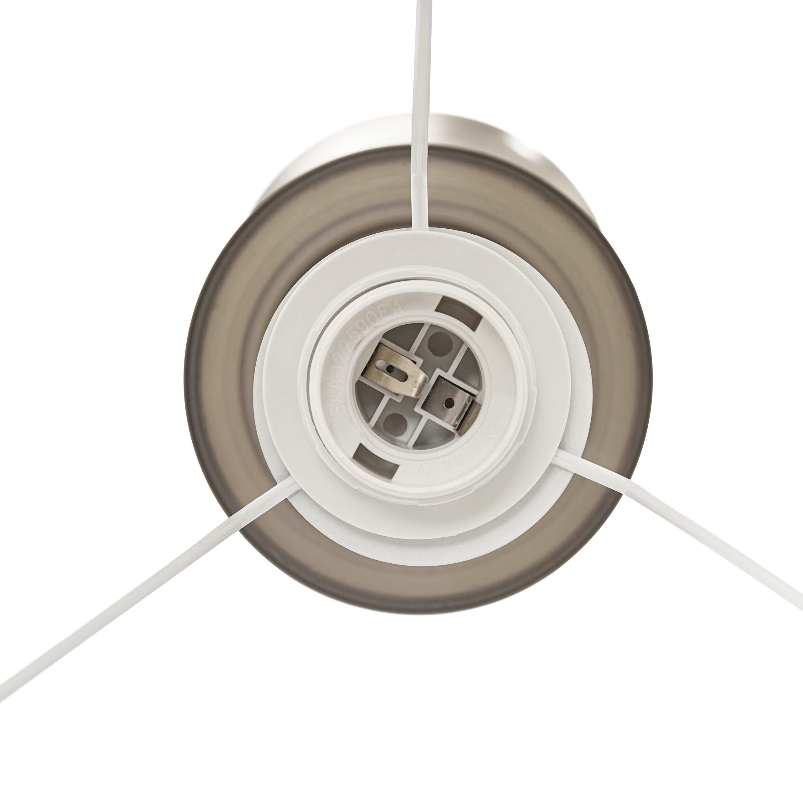 Relaxdays Stehlampe antik, Stoffschirm, dekorativer Metallfuß, E27, Standleuchte Wohnzimmer, HxD: 157x42cm, silber/weiß