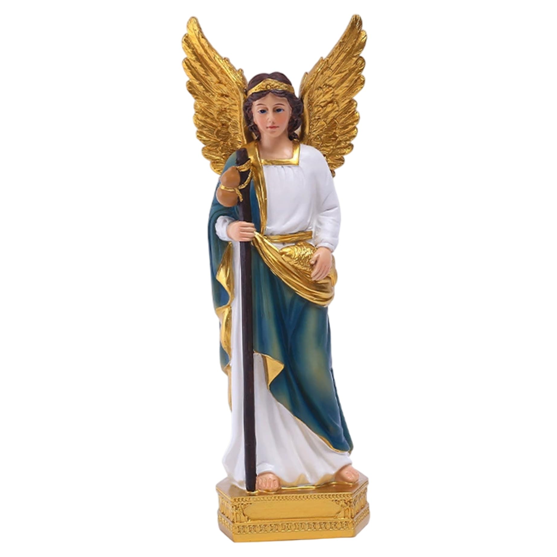 Archangel Raphaels Statue 9 Inch Arcangels Rafael Catholic Angel Figurines Christian Religious Decor Guardian Angel Sculpture for Home Office Arcangel, Figurines, Religious Decor, Cat