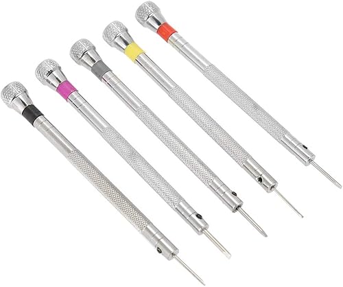 Miniatura 8 de 5 piezas de destornillador ranurado de hoja plana de precisión, destornilladores ranurados, joyería relojero, gafas, relojero, kit de herramientas