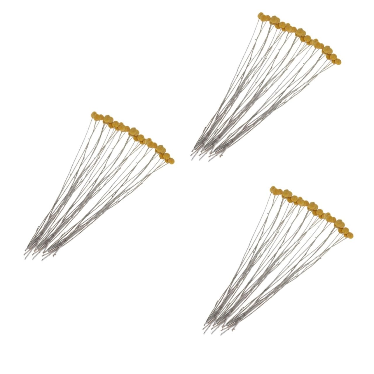 VILLCASE 60pièces Bouquet Fleurs Séchées Craspedia Décoration Naturelle pour Mariage Maison Et Événements sans Entretien
