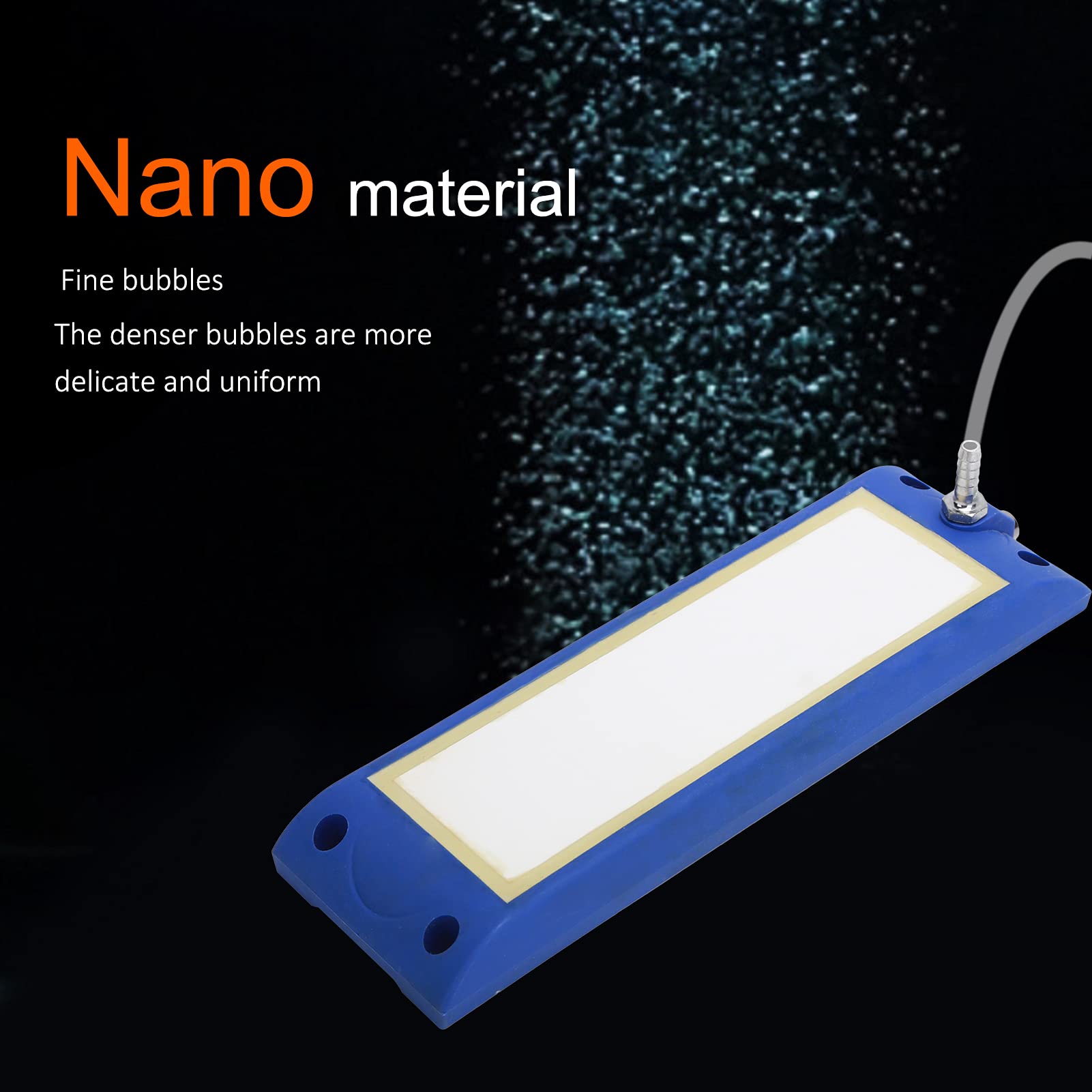 Depisuta Aquarium Air Stone Bar, Fish Micro Bubble Oxygen Diffuser Aquarium Dual Interface Nano Air Stone Bar, Bubble Diffuser Release Tool for Fish (Large), Depisuta780e62wxvb-12