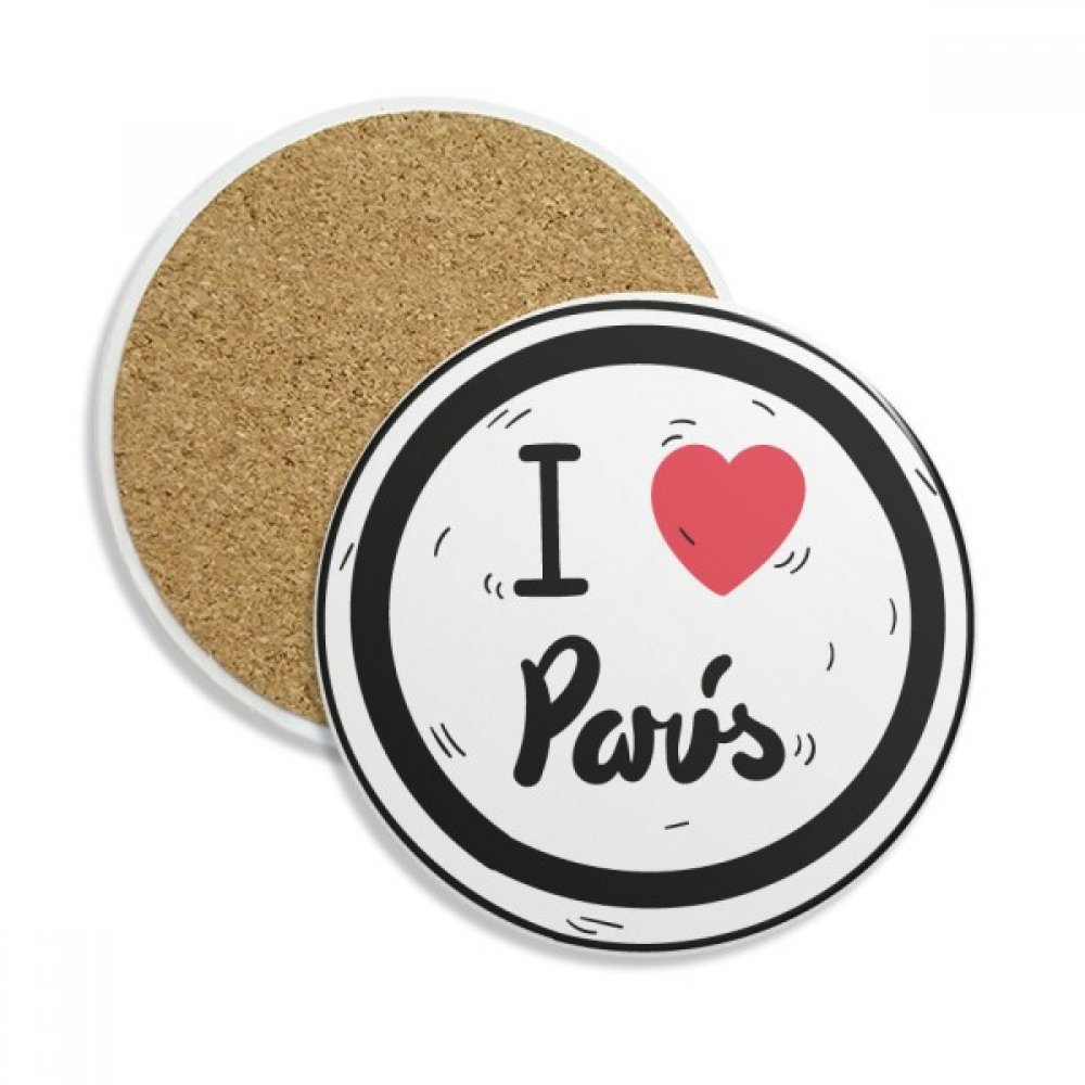 Sous-verres céramique Paris effet pierre, finition raffinée multicolore pour art de la table