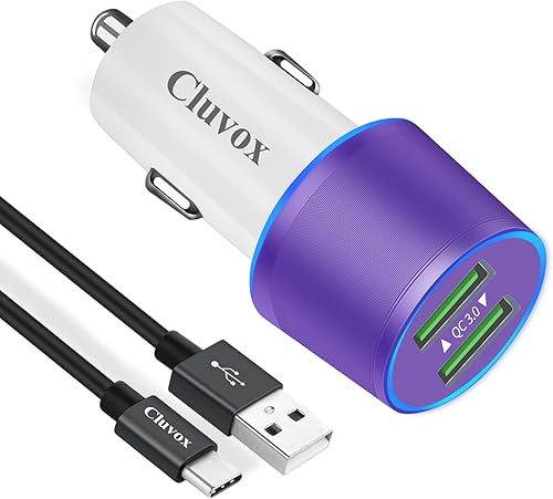 Miniatura 8 de Cargador rápido USB C para automóvil, compatible con Samsung Galaxy S23S22S21Note 20Ultra10Plus98S20 PlusUltraS10+S10eS9S8A50A70, carga rápida 3.0