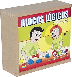 Blocos logicos - MDF - 48 pç - Cx. mad.