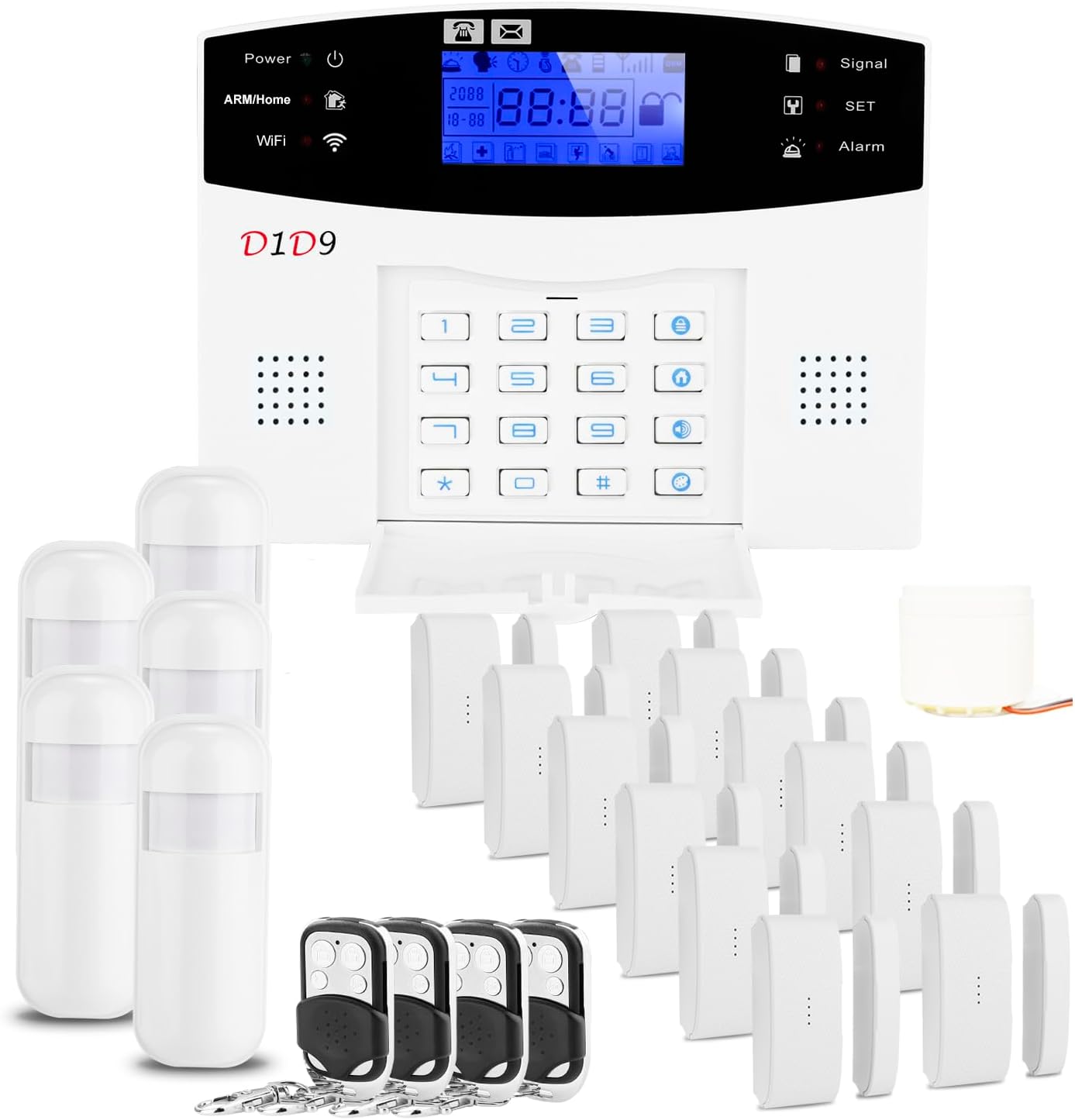 Home Alarm System Wireless Built in Antenna Scare Burglar Away for DIY GSM House Security