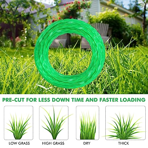 Image of THTEN String Trimmer Line 0.095 inch Compatible with Husqvarna 320iL,330LK,430LS,535LS,325iLK,225L,232L,322L,240L,323L,128L String Trimmer,157 Ft Pre-Cut Twisted Line 9 Pack