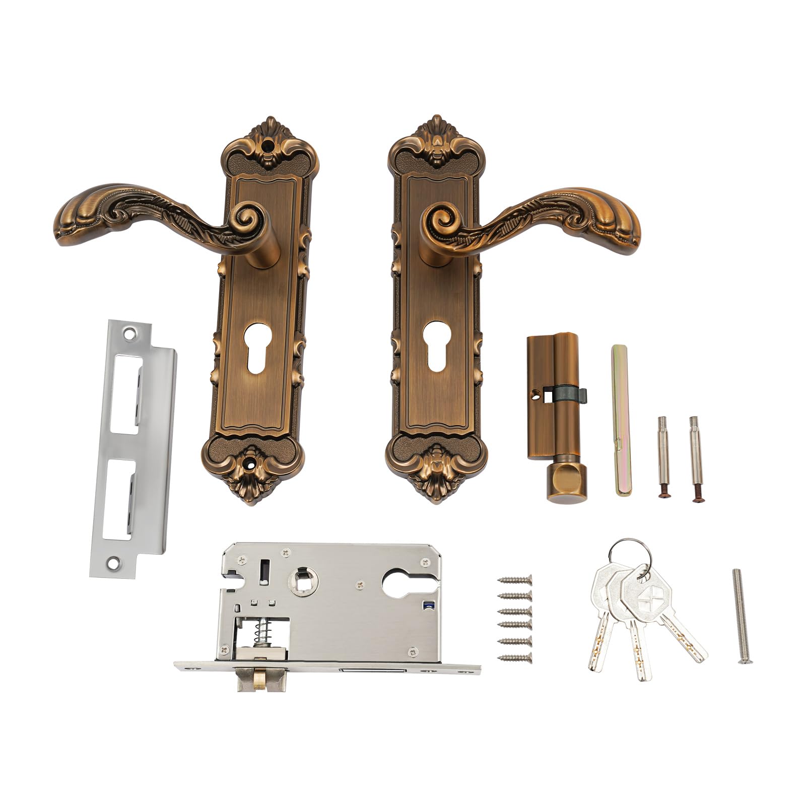 Serratura per porta in stile europeo, Con Maniglia Serratura Cilindro Antico Bronzo Colori Per Il Soggiorno Camera Da Letto Porta