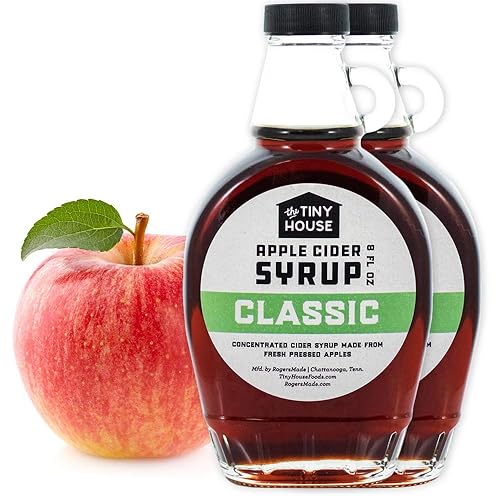 The Tiny House Classic - Jarabe de sidra de manzana, jarabe de sidra concentrado hecho a mano de manzanas prensadas frescas, un jarabe de desayuno