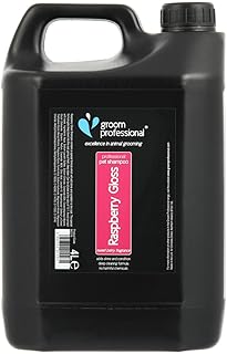 GROOM PROFESSIONAL Raspberry Gloss Hundeshampoo - Hundeshampoo Gegen Geruch - Tiefenreinigendes Shampoo - Verleiht Glanz & Kondition - Belebender Himbeerduft, 4 Liter product image